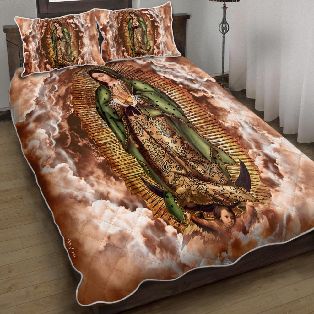 Our Lady Of Guadalupe Pray For Us Quilt Bedding Set