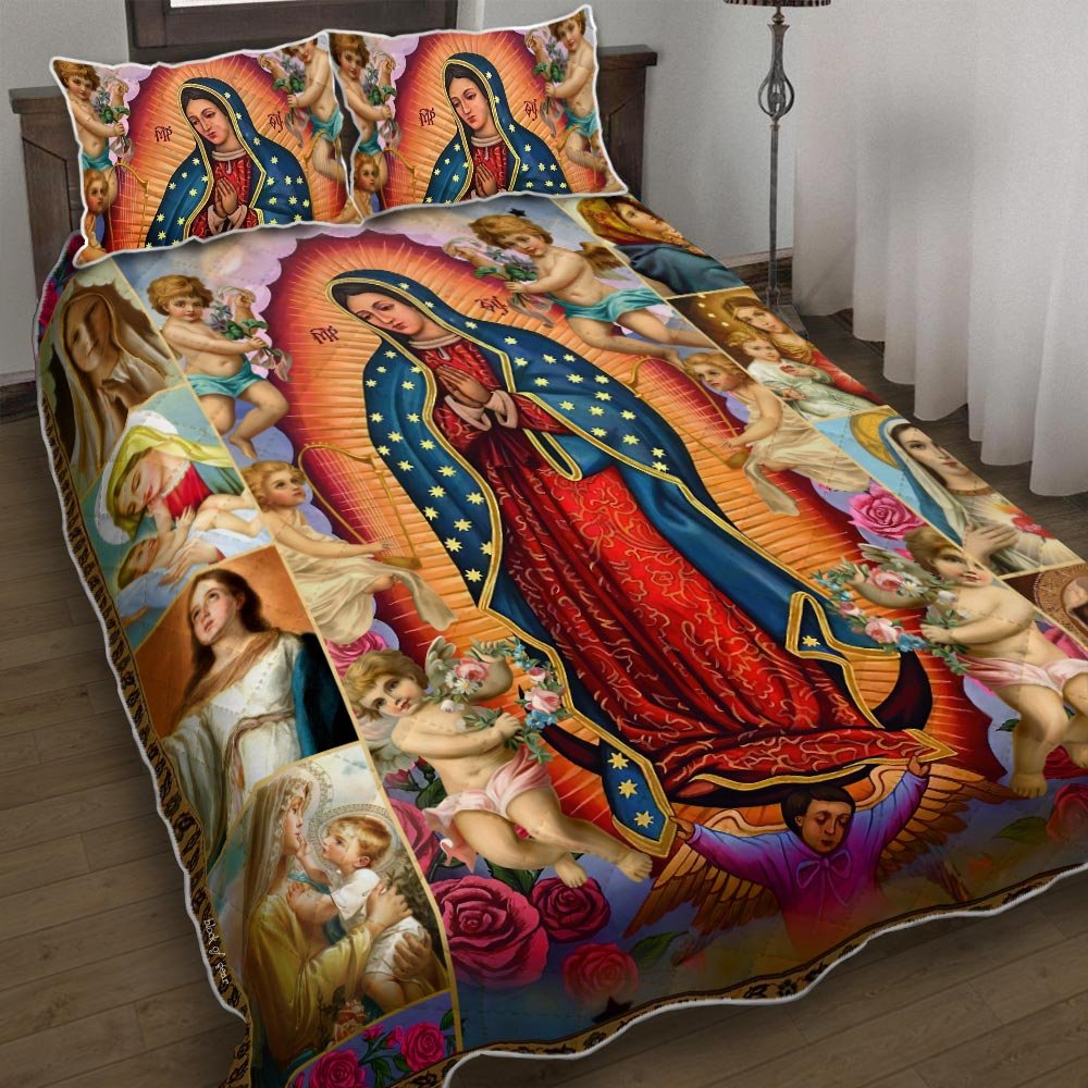 Our Lady Of Guadalupe Quilt Bedding Set