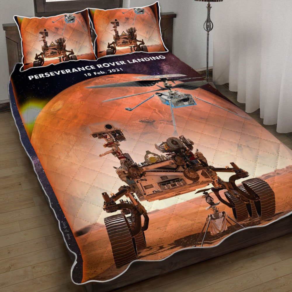 Perseverance Rover Landing 18 Feb 2021 Quilt Bedding Set