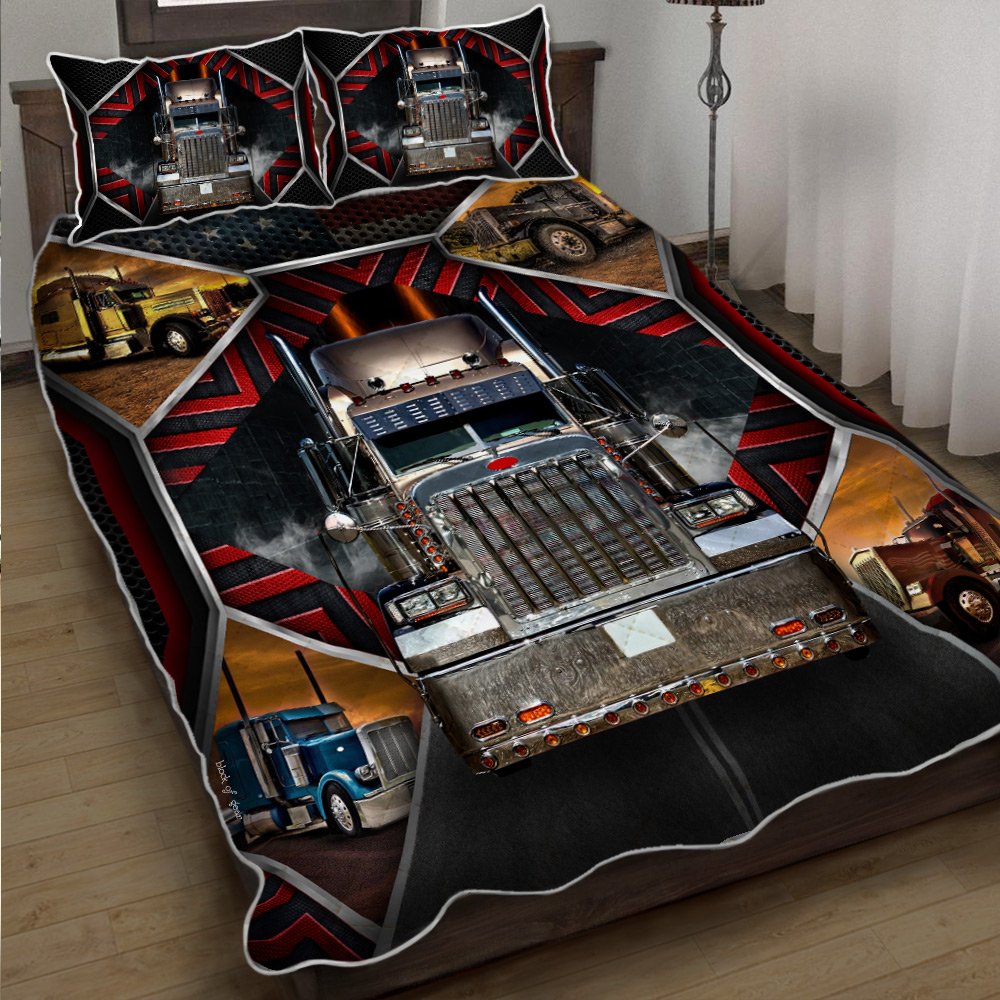 Proud Trucker Quilt Bedding Set-twiwg