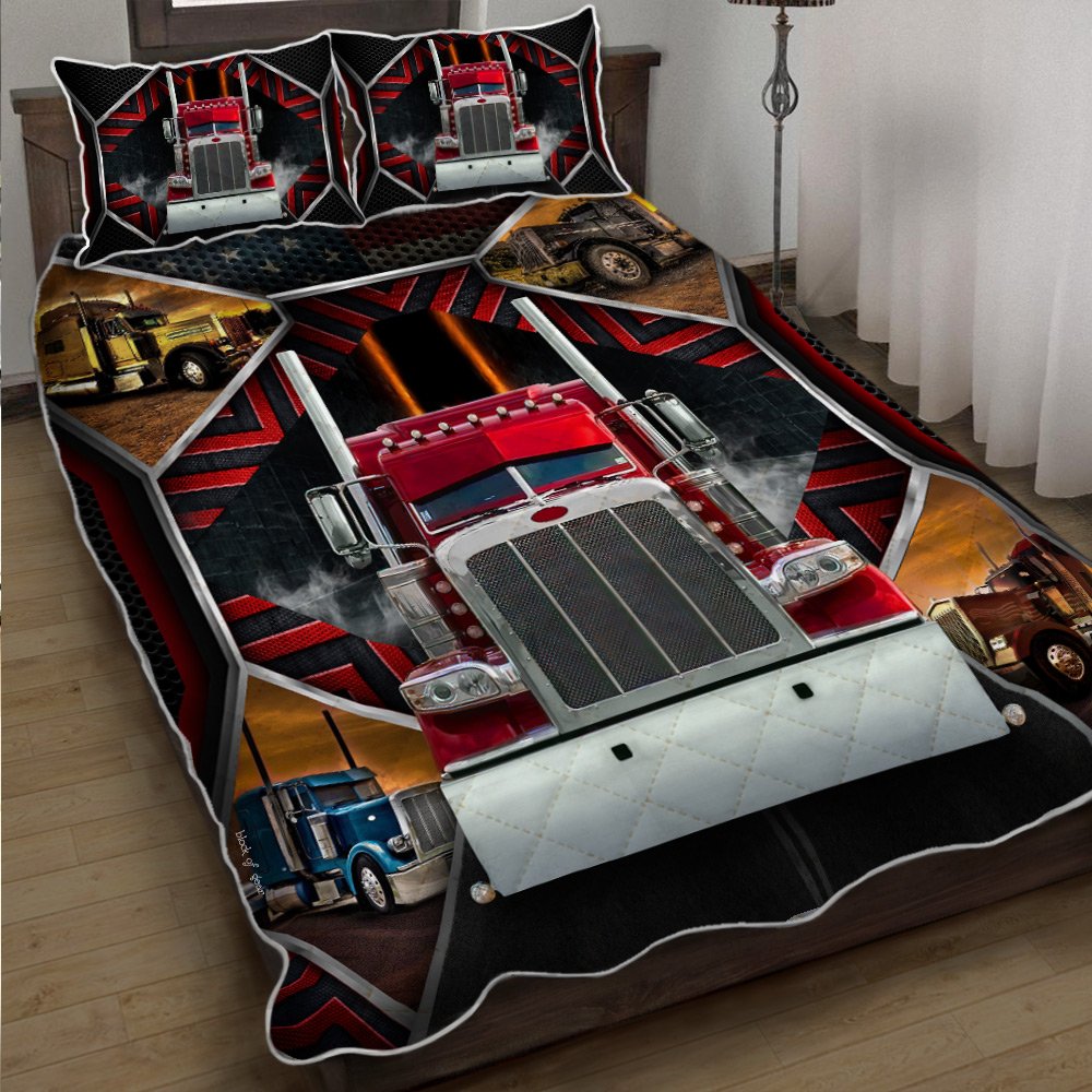 Proud Trucker Quilt Bedding Set