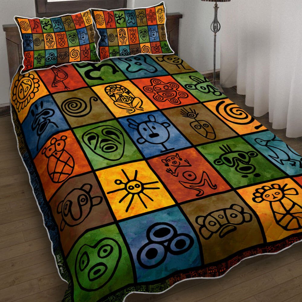 Puerto Rican Taino Quilt Bedding Set