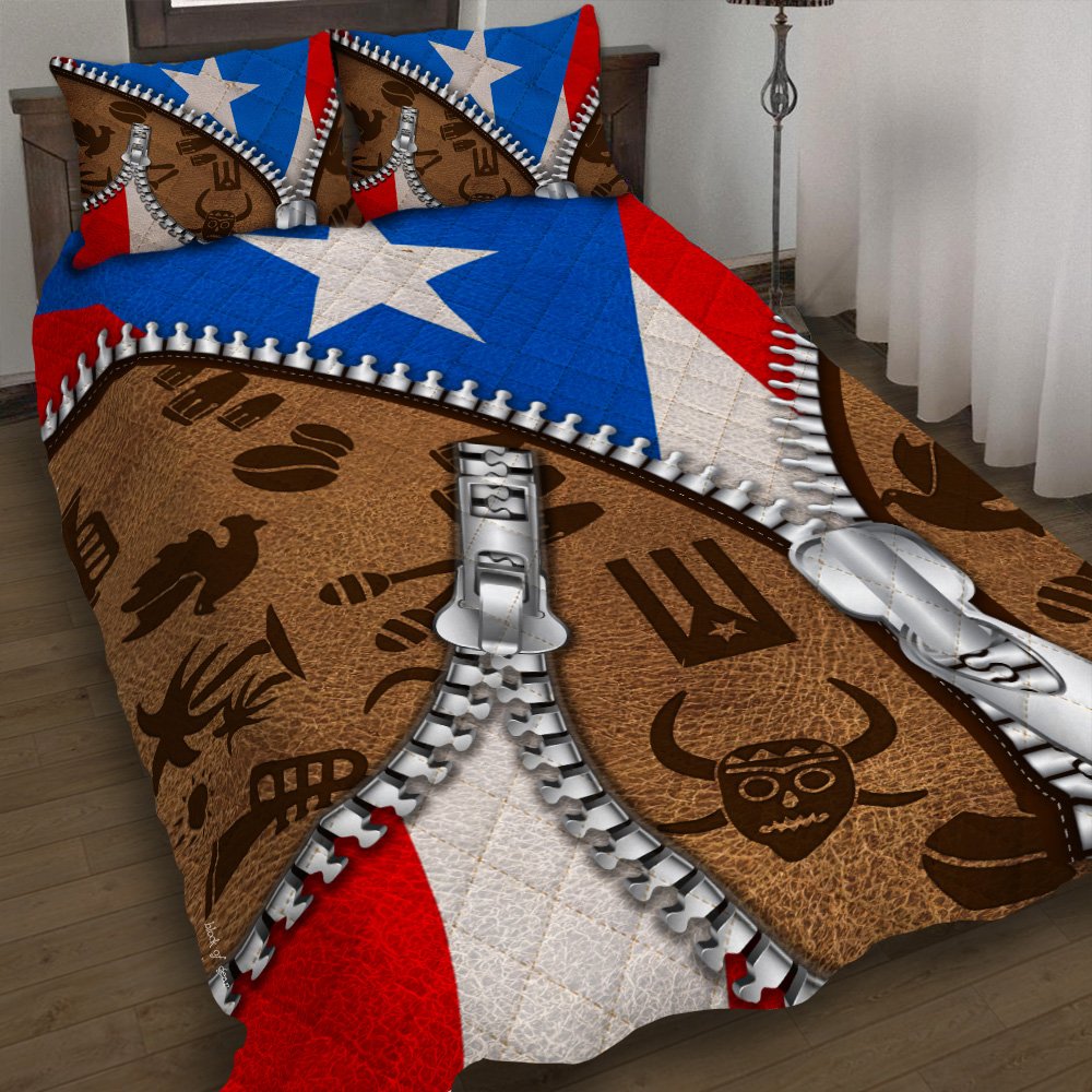 Puerto Rico Quilt Bedding Set-8uyfw