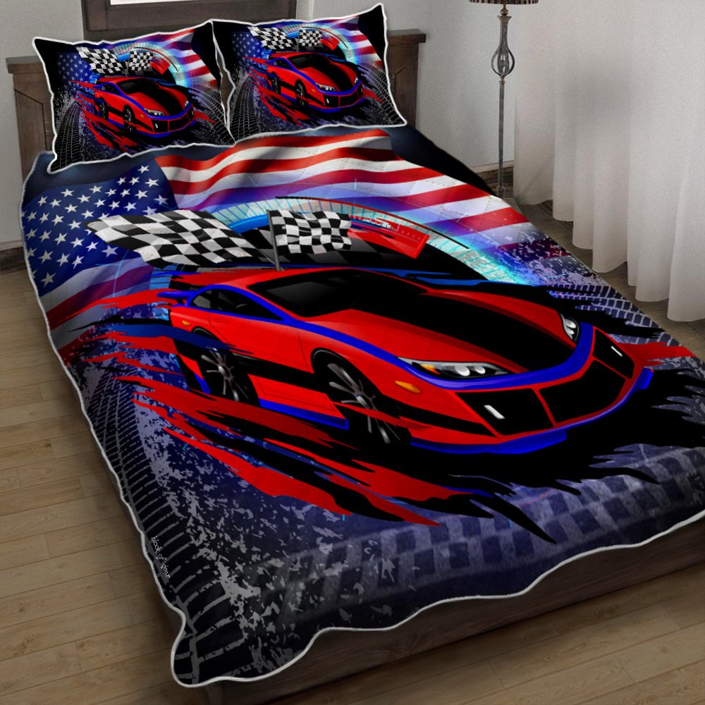 Racing Car Quilt Bedding Set