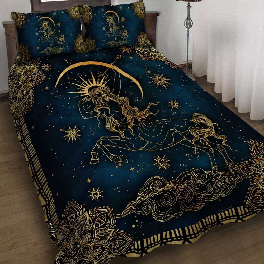 Sagittarius Mandala Quilt Bedding Set