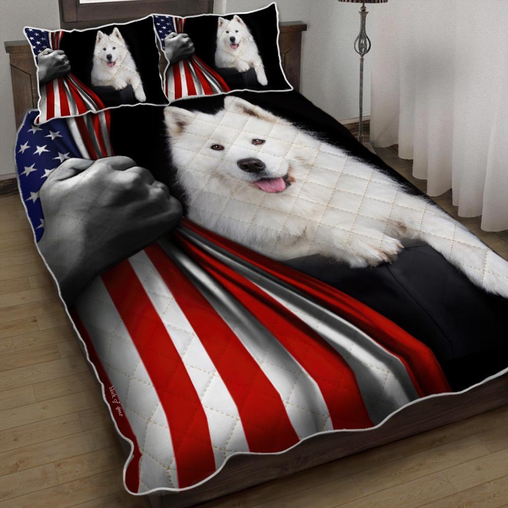 Samoyed Dog Lover Quilt Bedding Set