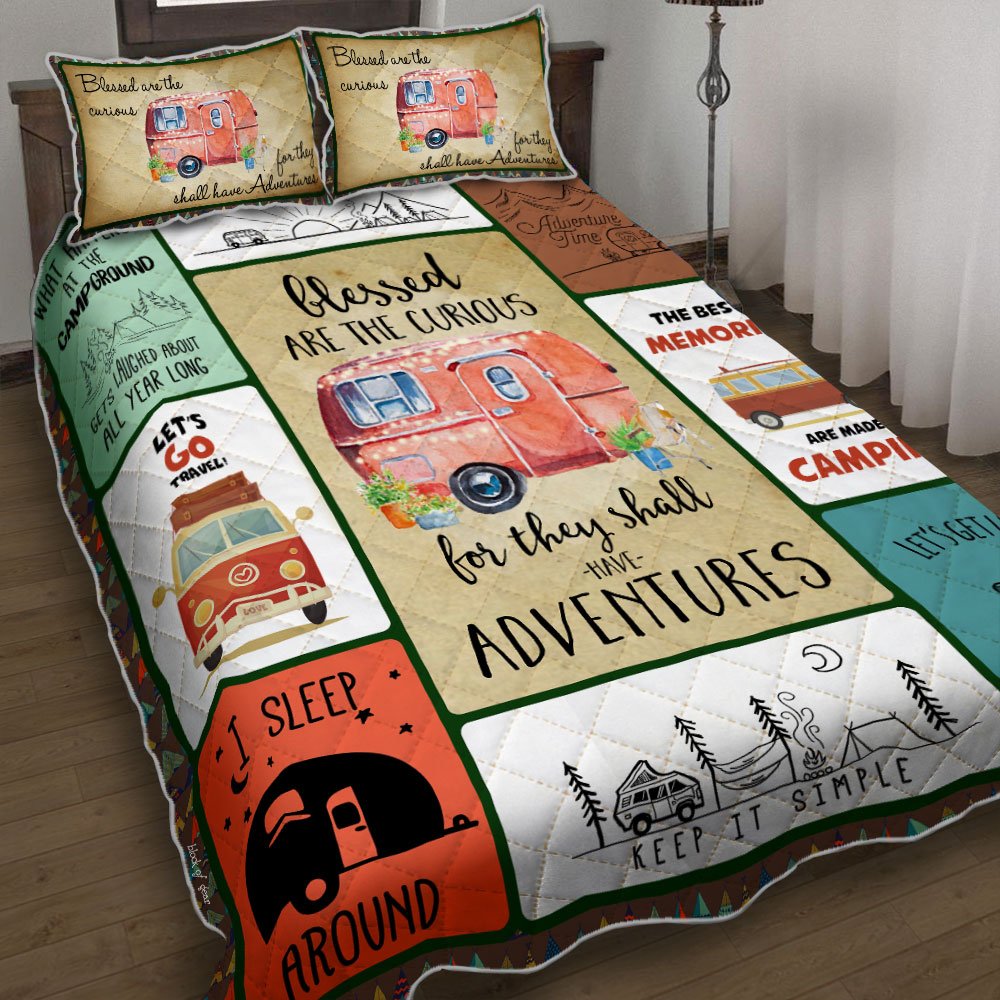 Simple Camping Art Quilt Bedding Set