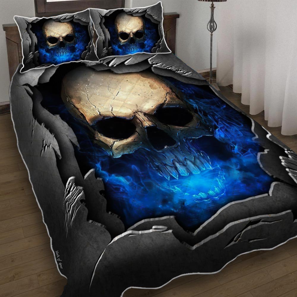 Skull Bones Of The Head Quilt Bedding Set