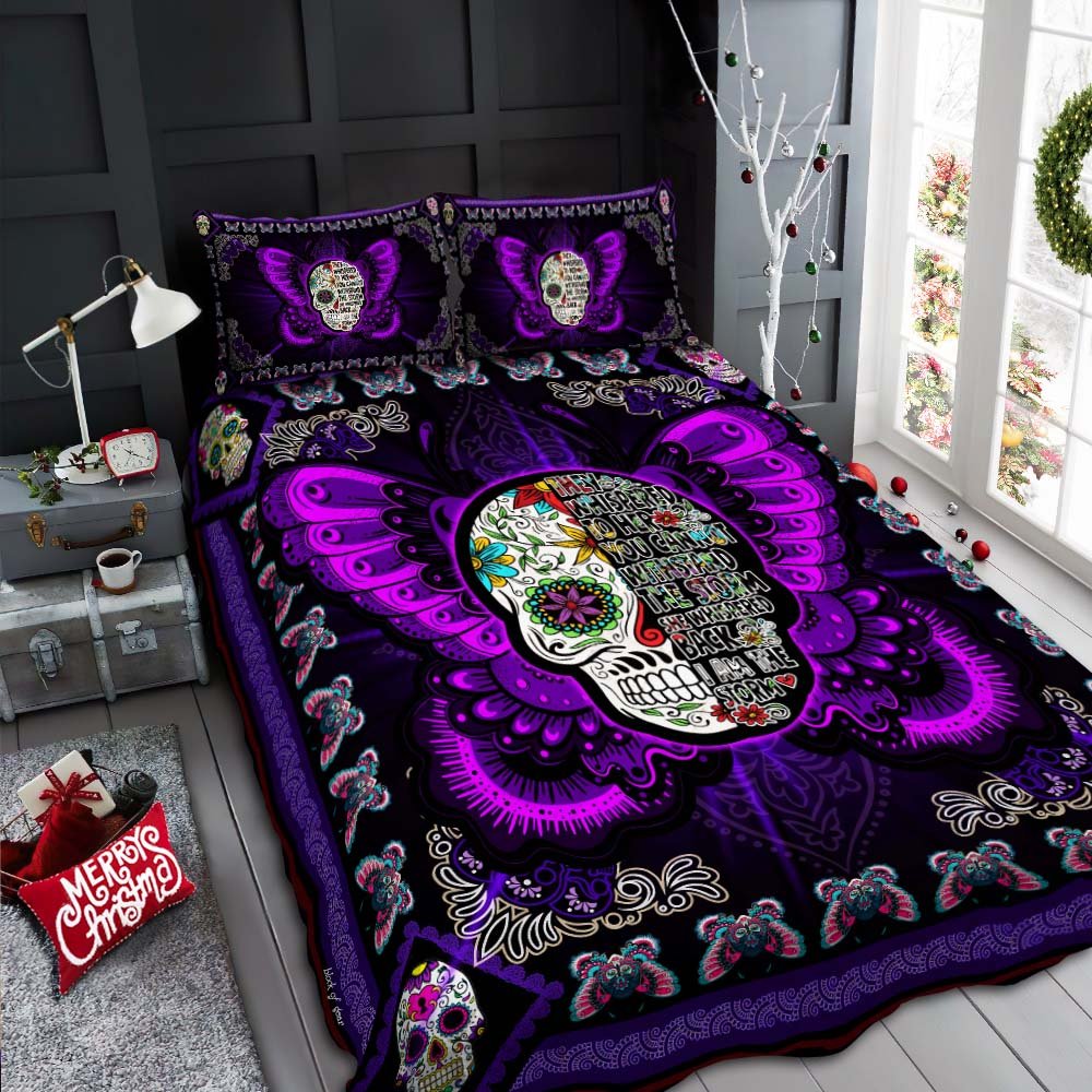 Skull Quilt Bedding Set-nurc6