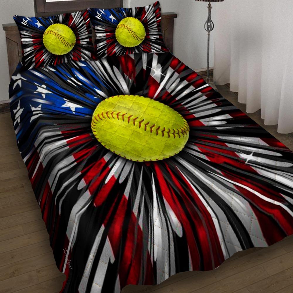 Softball American Quilt Bedding Set