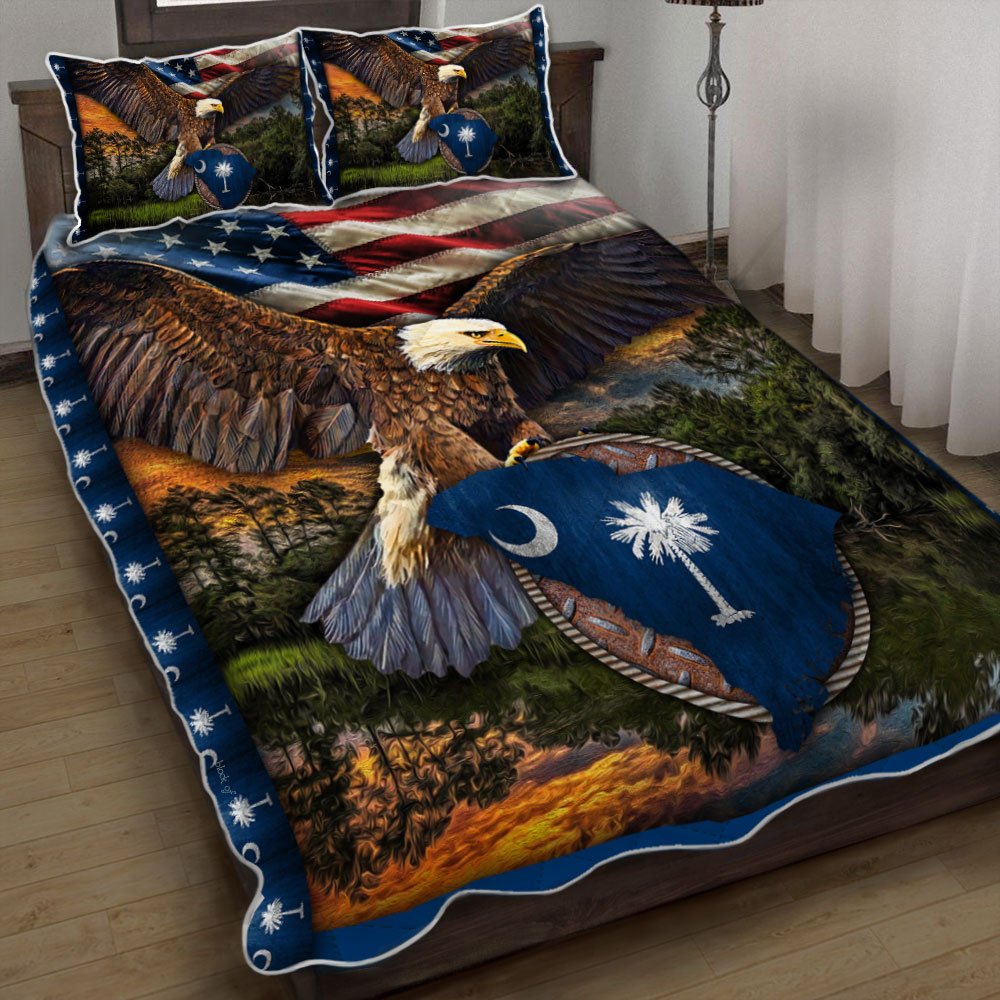 South Carolina State Eagle Quilt Bedding Set