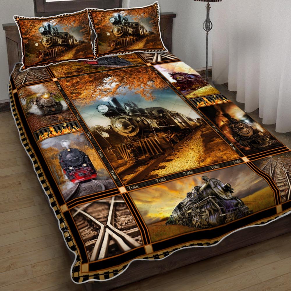 Steam Railroad Quilt Bedding Set