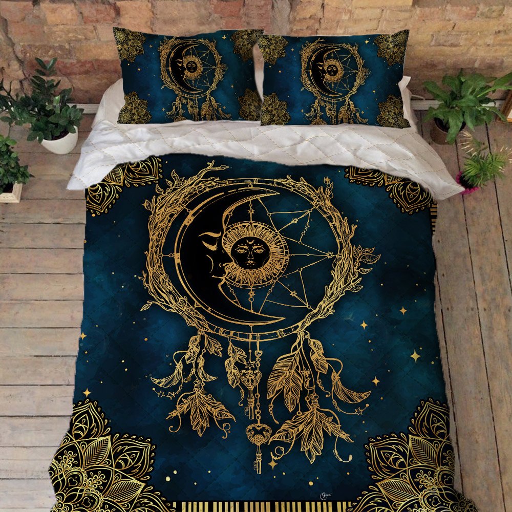 Sun And Moon Bedding Zodiac Mandala Quilt Bedding Set Trn1521qs