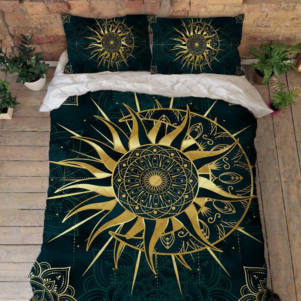 Sun And Moon Mandala Quilt Bedding Set Bnn258qs