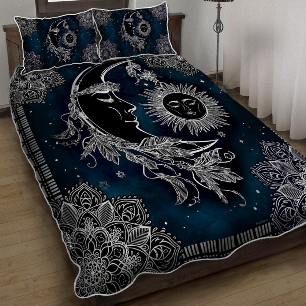 Sun And Moon Mandala Quilt Bedding Set-solpt