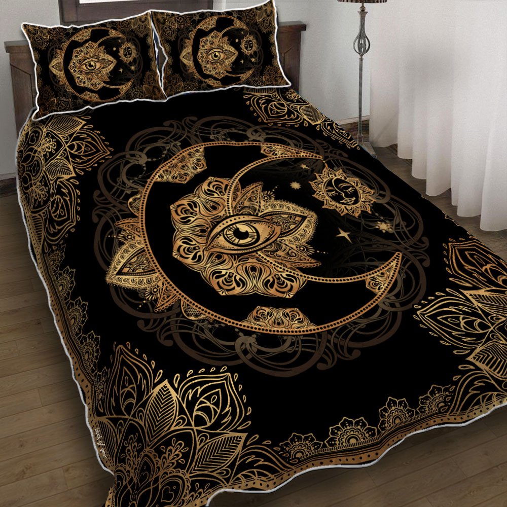 Sun And Moon Mandala Quilt Bedding Set-vedtb