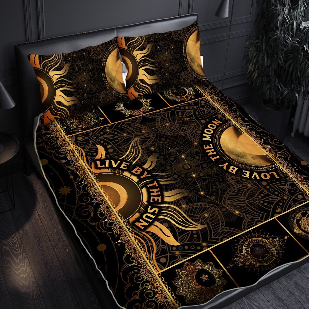 Sun And Moon Quilt Bedding Set Live By The Sun Love By The Moon Bnt233qs