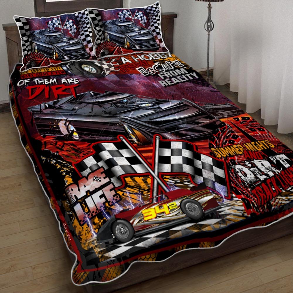 Super Late Model Racing Quilt Bedding Set