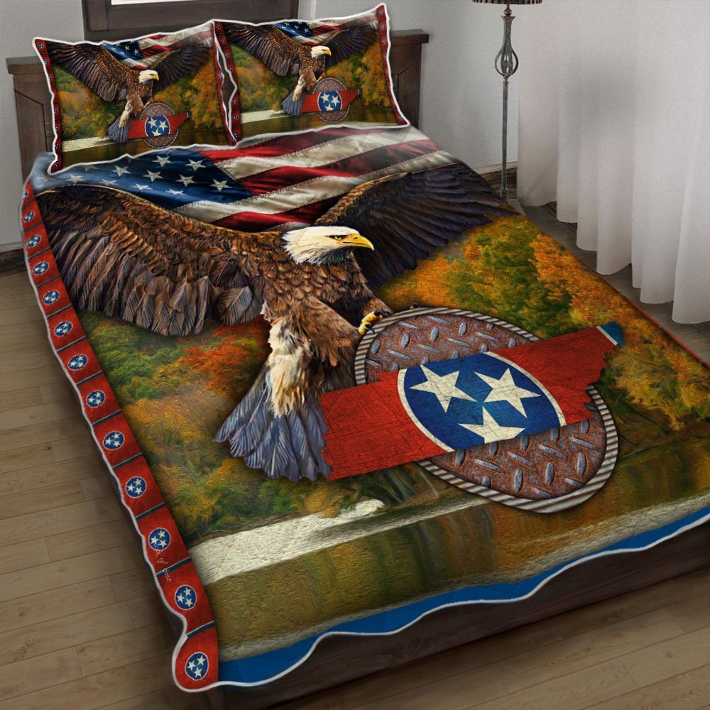 Tennessee State Eagle Quilt Bedding Set