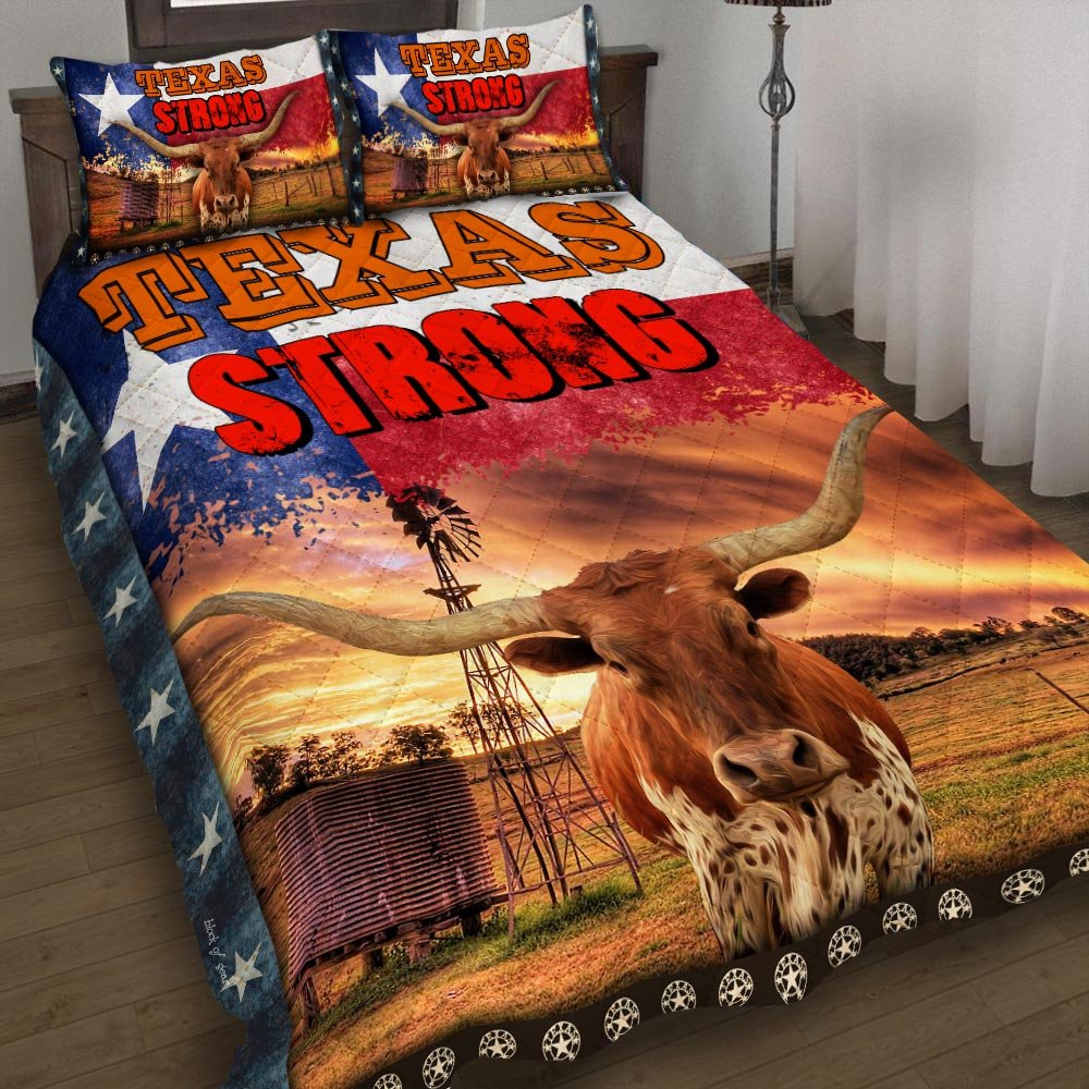 Texas Longhorn Quilt Bedding Set