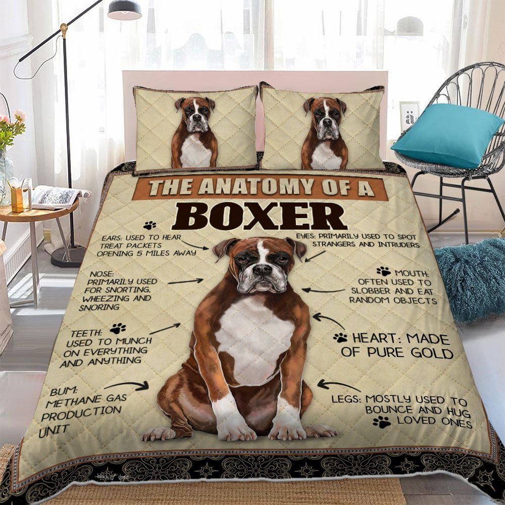 The Anatomy Of A Boxer Quilt Bedding Set