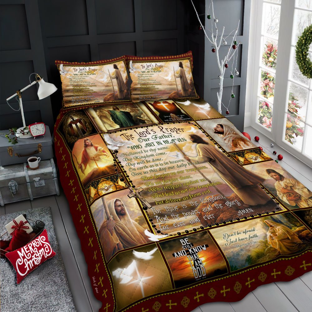 The Lords Prayer Our Father Quilt Bedding Set