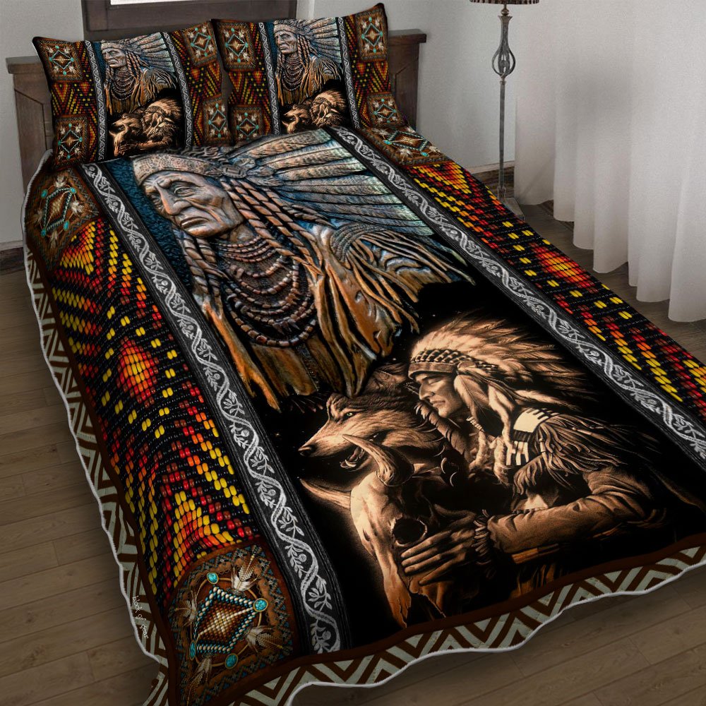 There Is Movement In Their Stillness Native American Quilt Bedding Set