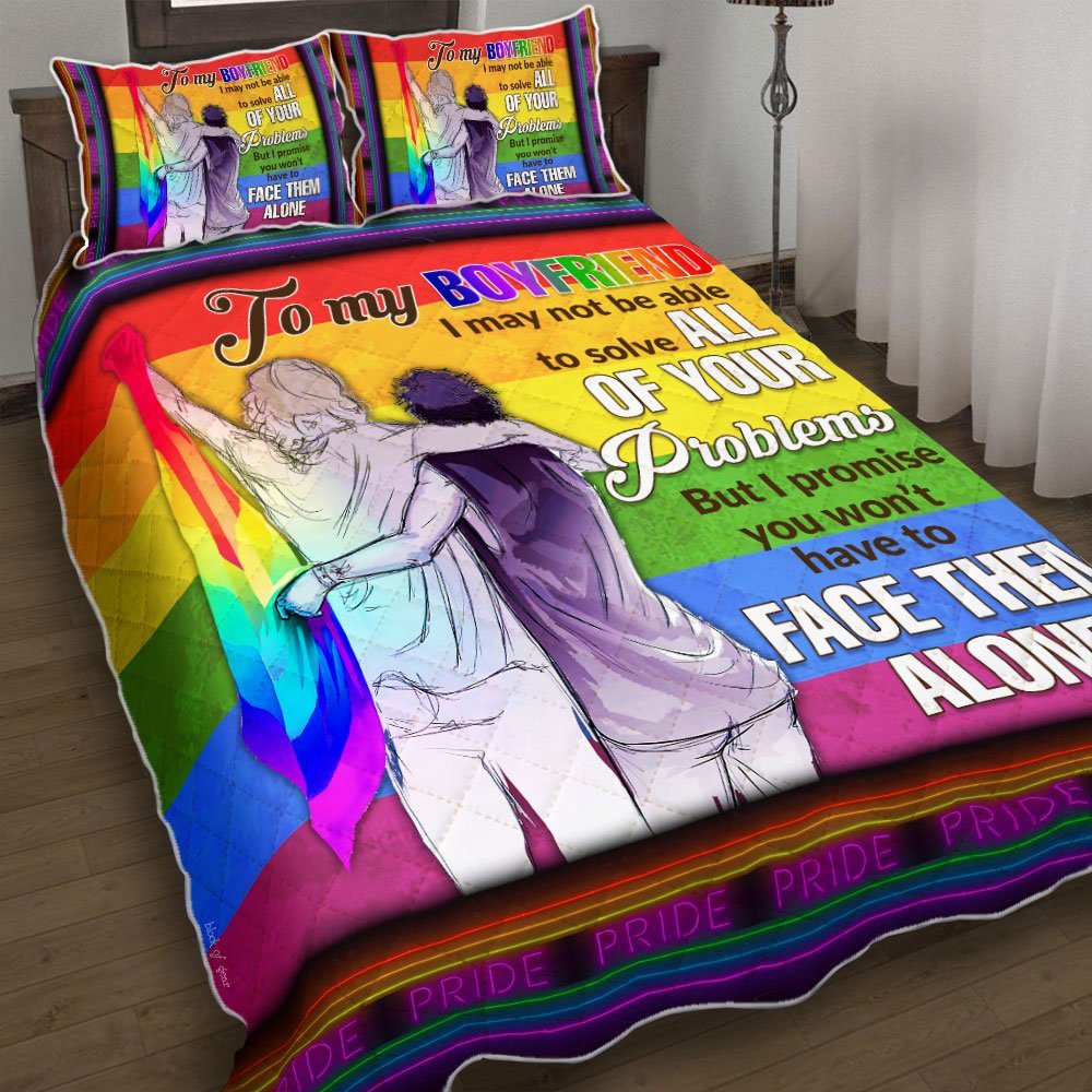 To My Boyfriend Lgbt Quilt Bedding Set