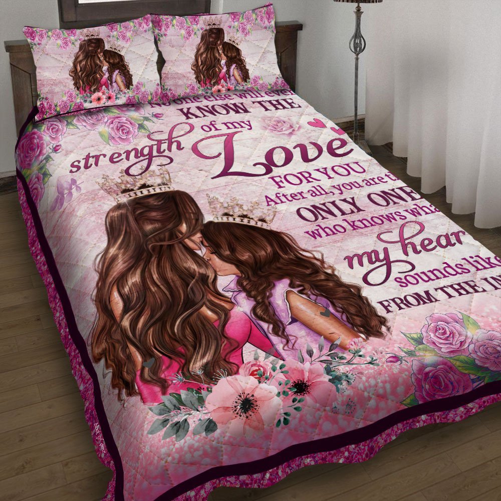 To My Daughter Quilt Bedding Set