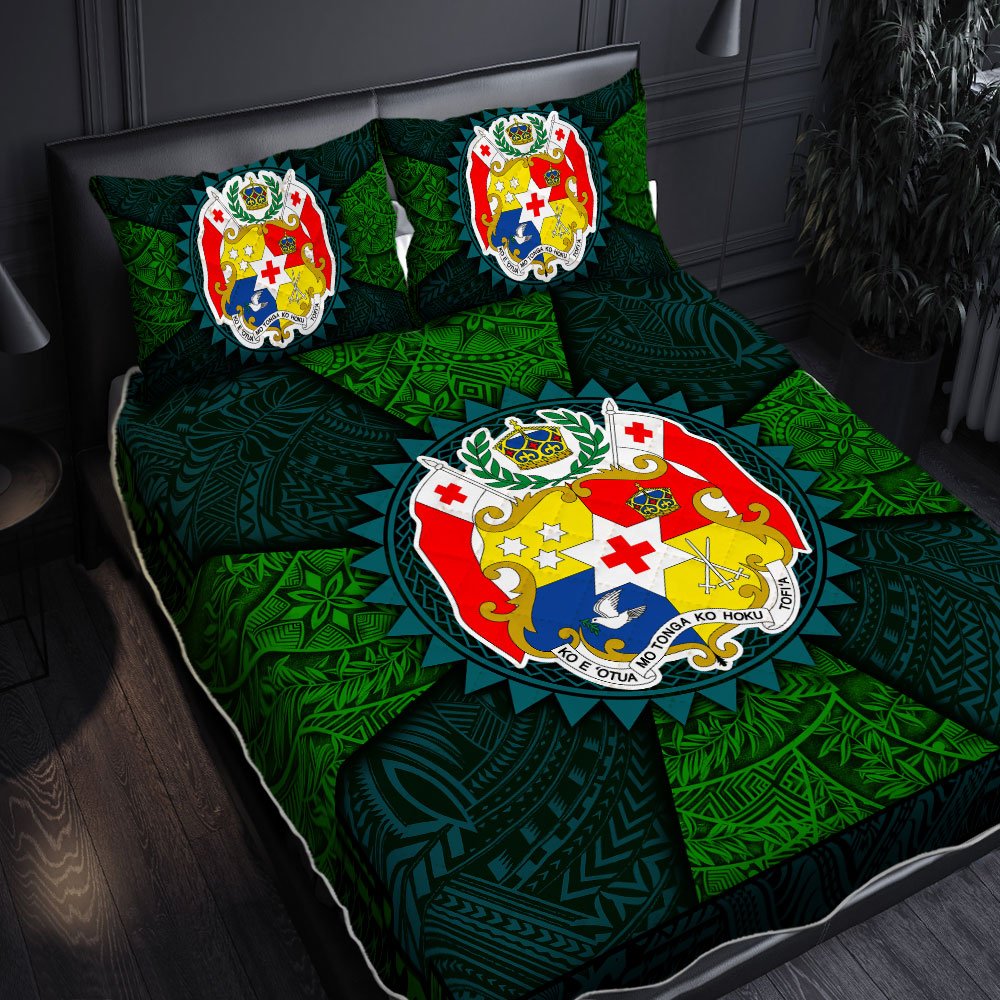 Tonga Coat Of Arms Quilt Bedding Set Polynesian Pattern Tattoo Qnk874qsv5