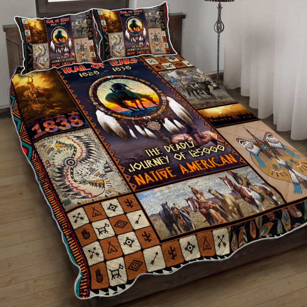 Trail Of Tears 1828 1838 Native American Quilt Bedding Set