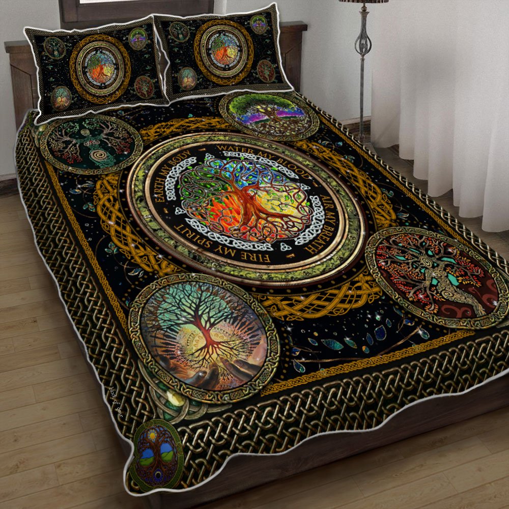 Tree Of Life Earth My Body Water My Blood Quilt Bedding Set