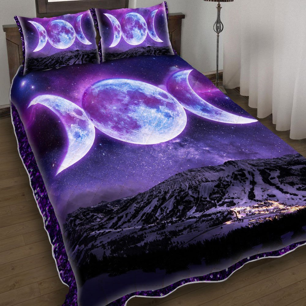 Triple Moon Wicca Quilt Bedding Set