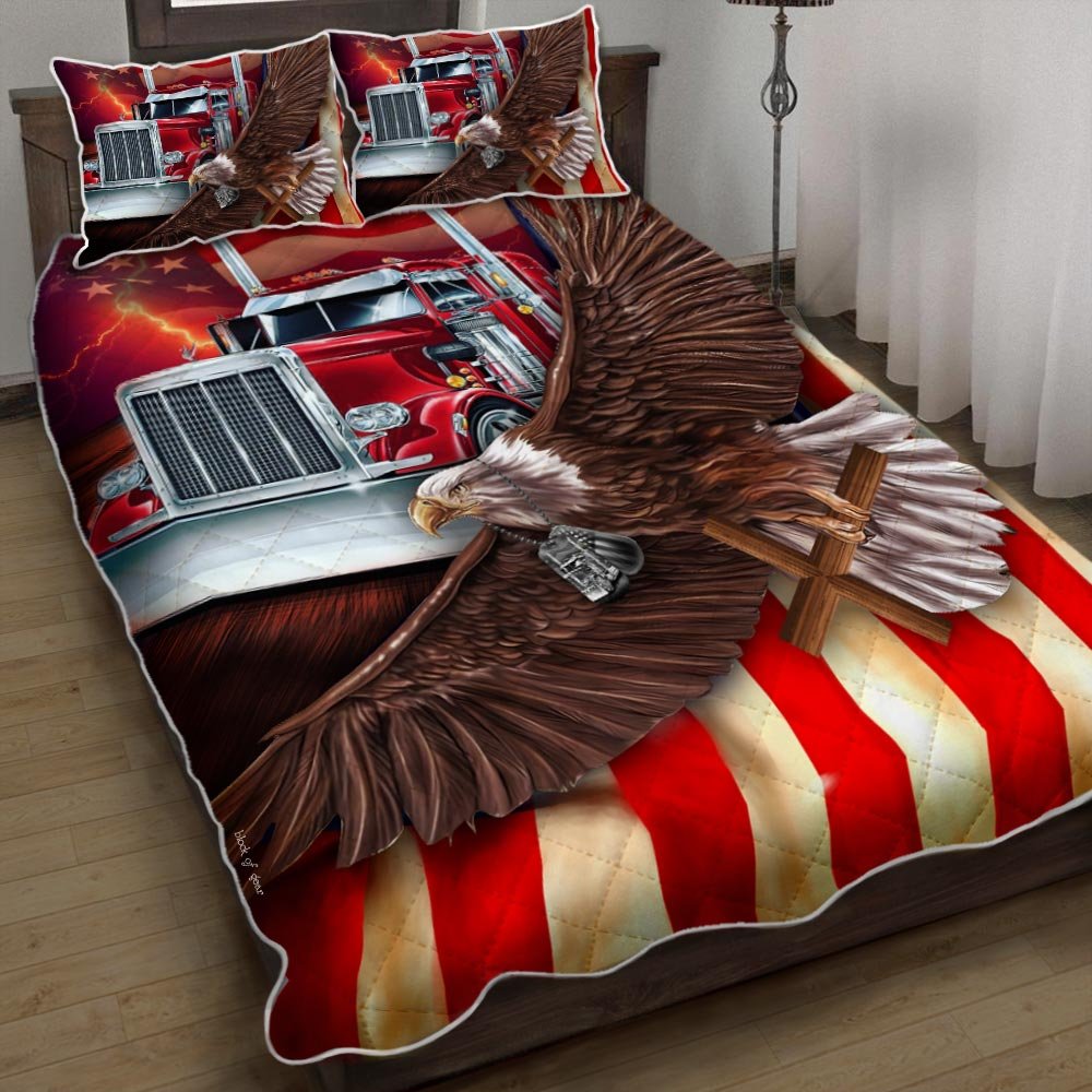 Truck Driver American Quilt Bedding Set