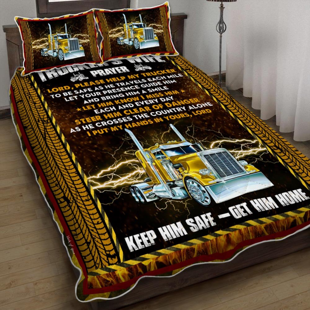 Truckers Wife Prayer Quilt Bedding Set