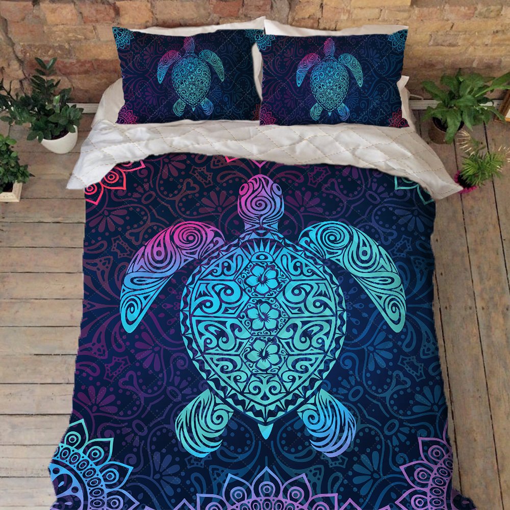 Turtle Bedding Mandala Turtle Quilt Bedding Set Trv1649qsv1