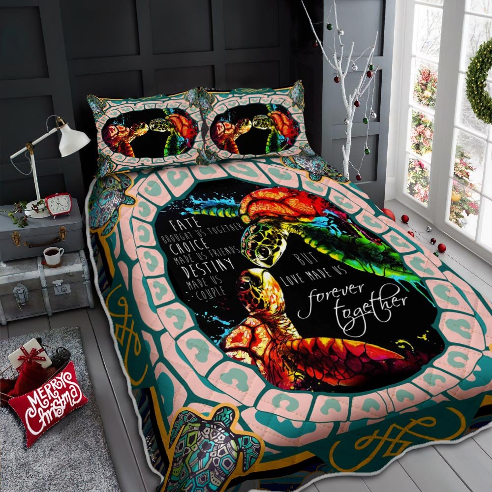 Turtle Couple Quilt Bedding Set-1367l