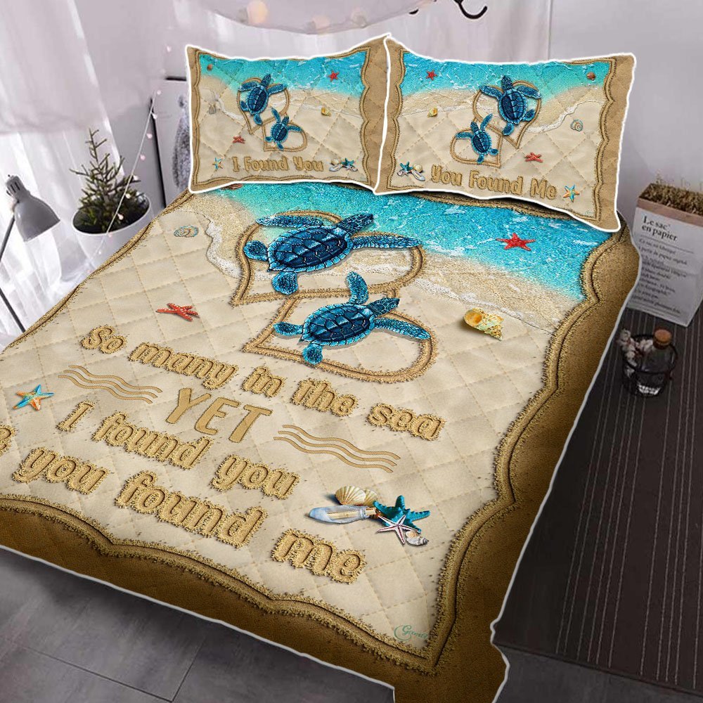 Turtle Quilt Bedding Set I Found You You Found Me Mlh1821qs