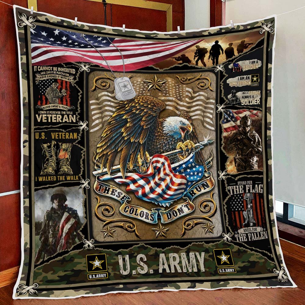 United States Army Veteran Quilt Blanket