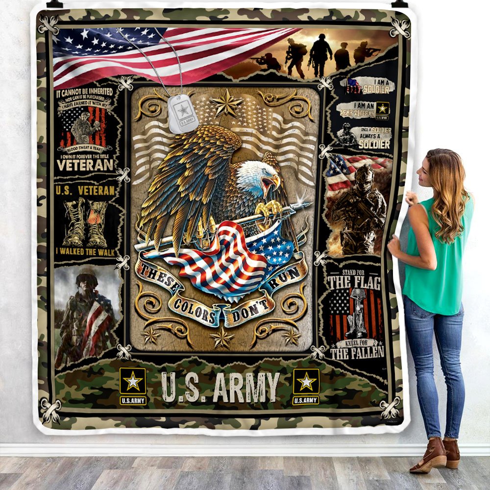 United States Army Veteran Sofa Throw Blanket