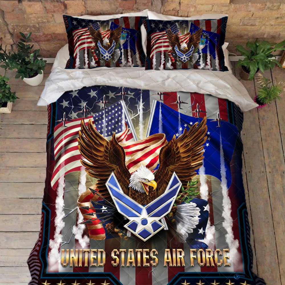 Us Air Force Quilt Bedding Set Eagle The Proud Anl237qs