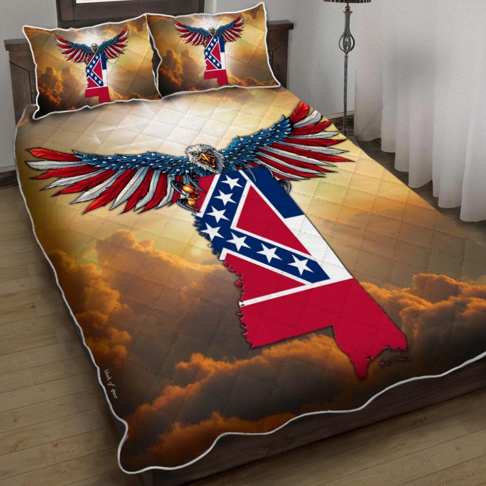 Us State Mississippi Eagle Quilt Bedding Set