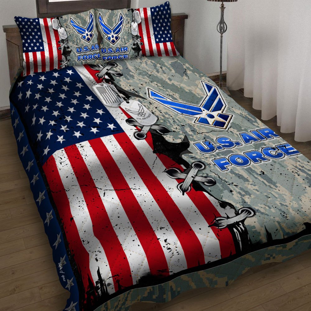 Usair Force Quilt Bedding Set