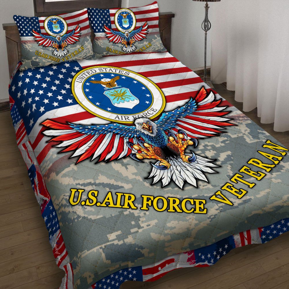 Usair Force Veteran Quilt Bedding Set