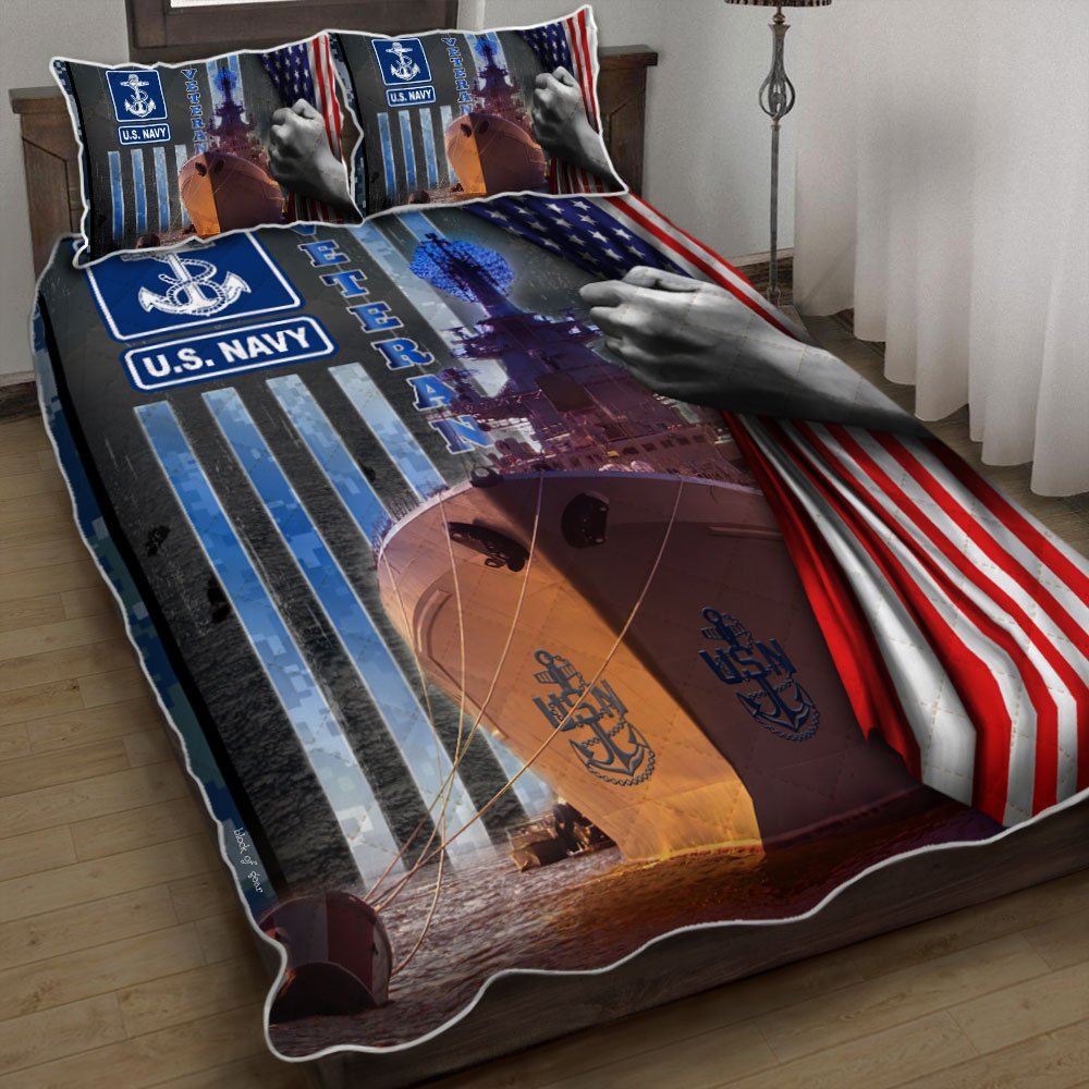 Usnavy Cruiser Veteran Quilt Bedding Set