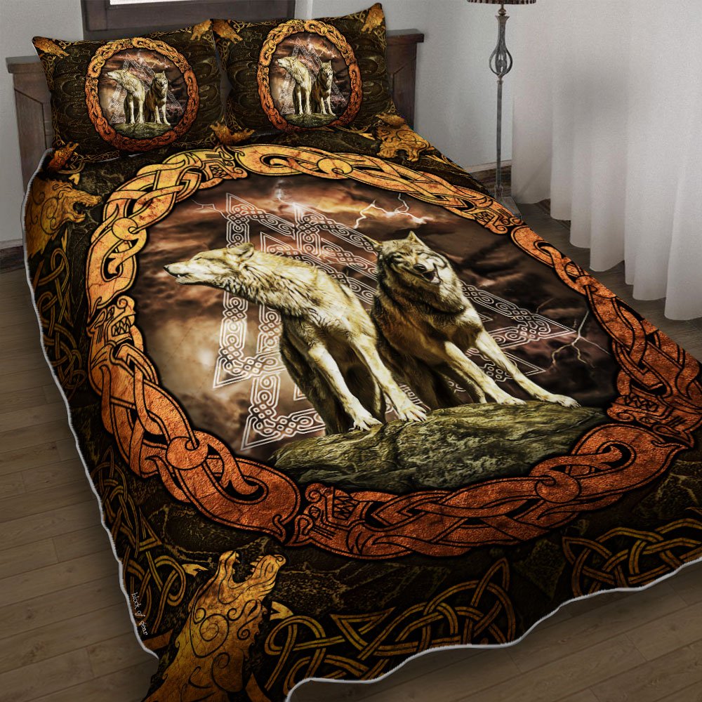 Viking Wolf Quilt Bedding Set-1gb74