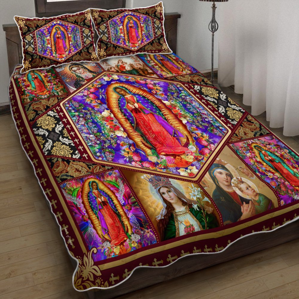 Virgin Of Guadalupe Quilt Bedding Set-higyo