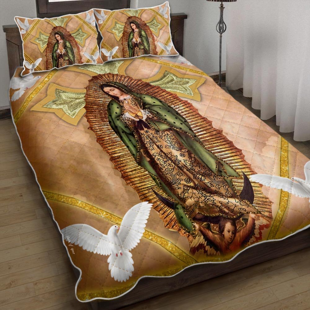 Virgin Of Guadalupe Quilt Bedding Set