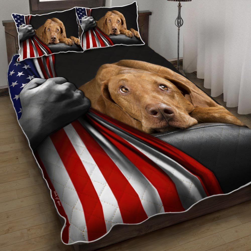 Vizsla American Us Quilt Bedding Set