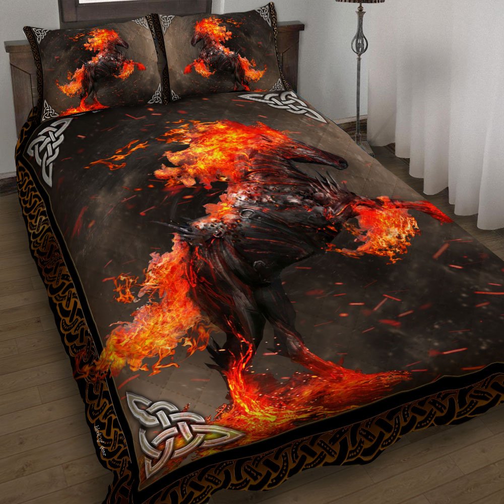 Warrior Of Fire Horse Quilt Bedding Set-bh2nx